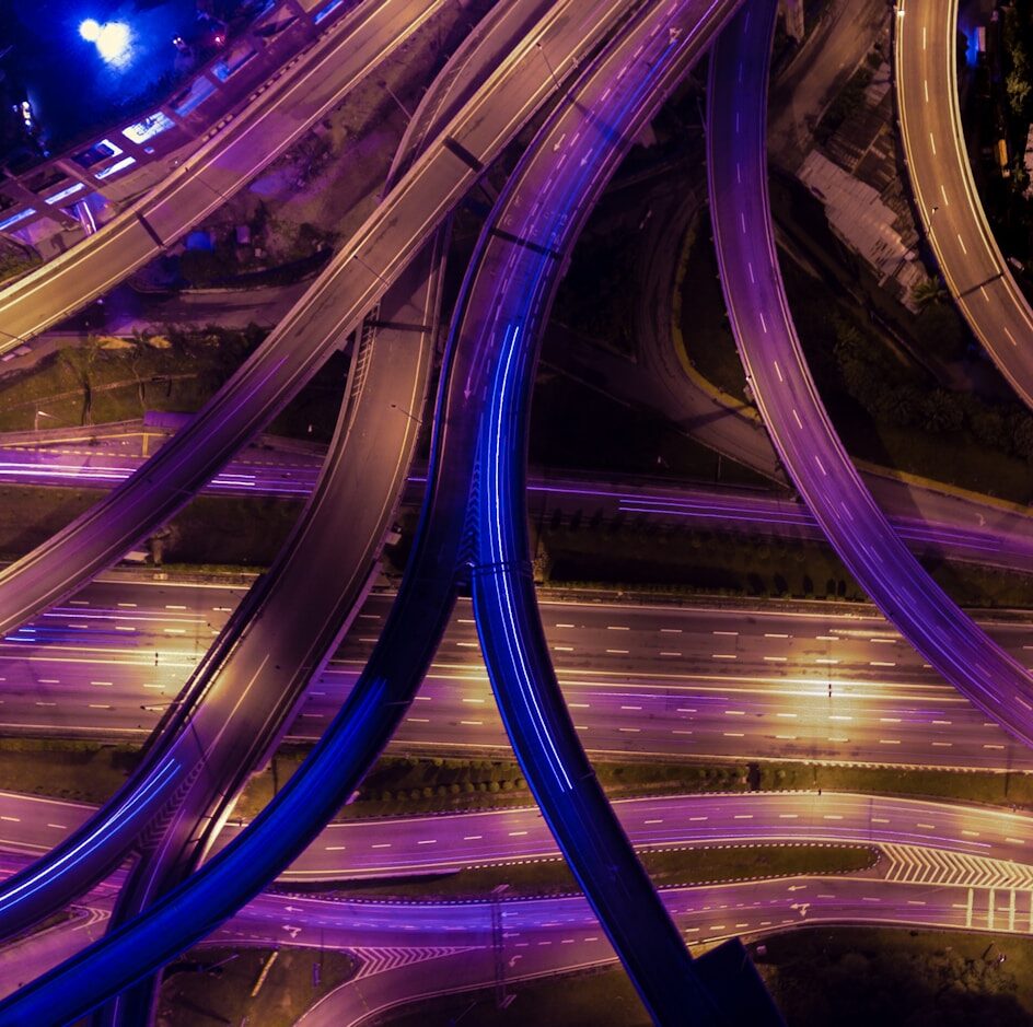 Photo by Ishan @seefromthesky aerial photography of roads during nighttime
